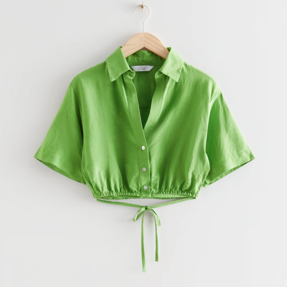 & Other Stories Buttoned Crop Top